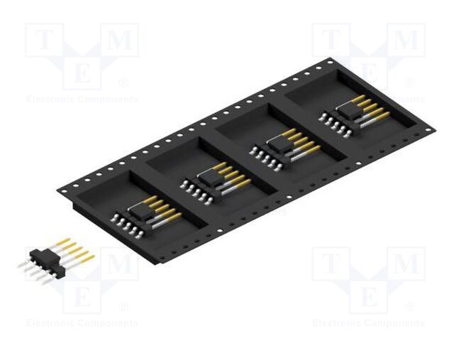 Connector: pin strips; pin header; male; PIN: 5; 2.54mm; SMT; 1x5