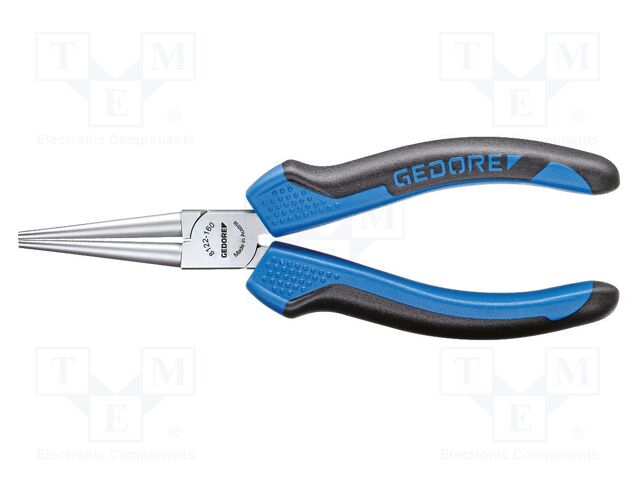 Pliers; round; ergonomic two-component handles; 160mm; steel