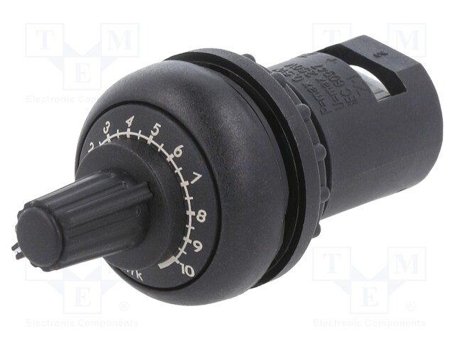 Potentiometer; 22mm; RMQ-Titan; -25÷70°C; Ø22.5mm; IP66; 47kΩ