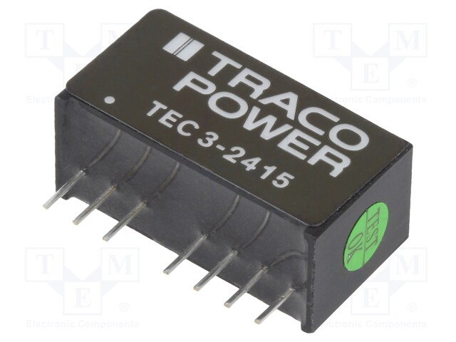 Converter: DC/DC; 3W; Uin: 18÷36V; 24VDC; Iout: 125mA; SIP8; 4.5g