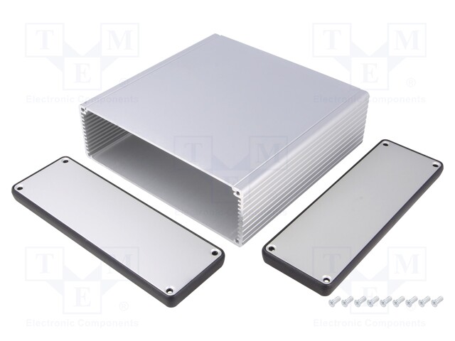 Enclosure: with panel; 1455; X: 165mm; Y: 160mm; Z: 51mm; aluminium