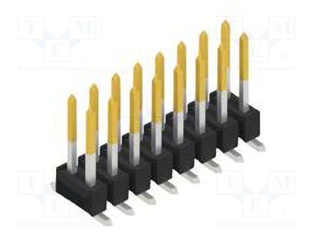 Connector: pin strips; pin header; male; PIN: 16; 2.54mm; SMT; 2x8