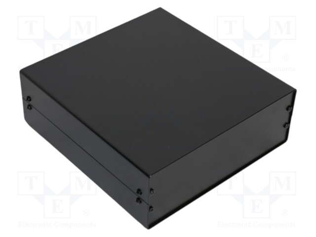 Enclosure: with panel; X: 250mm; Y: 260mm; Z: 90mm; aluminium; black