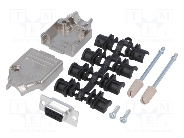 D-Sub; PIN: 9; plug; female; stamped and formed contacts; straight