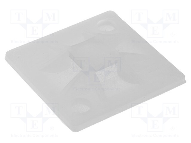 Screw down self-adhesive holder; polyamide; natural; Ht: 3.7mm