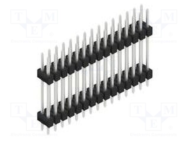 Connector: pin strips; pin header; male; PIN: 30; 2.54mm; THT; 2x15
