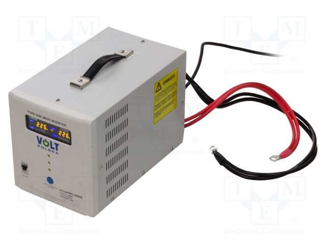 Converter: DC/AC; 1.25kW; Uout: 230VAC; Out: mains 230V; 0÷40°C; 12V