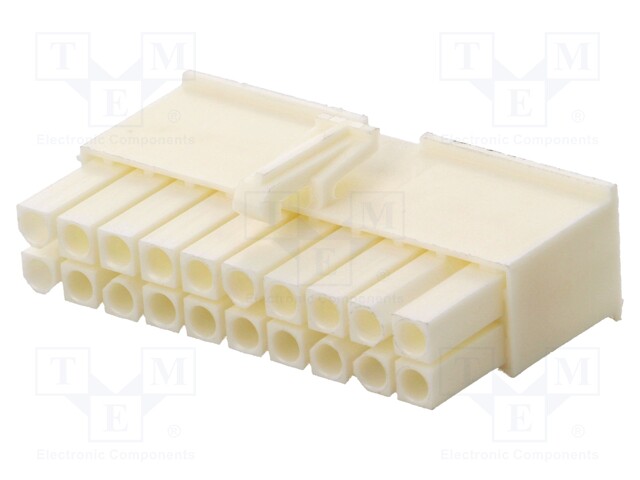 Plug; wire-board; male/female; Mini Universal MATE-N-LOK; 4.14mm