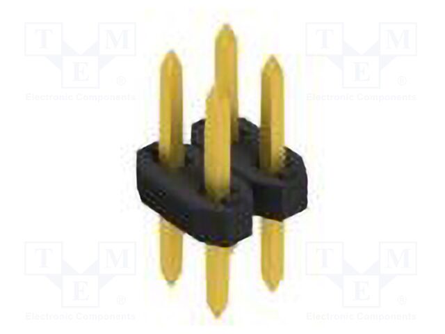 Connector: pin strips; pin header; male; PIN: 4; 2mm; THT; 2x2; 100V