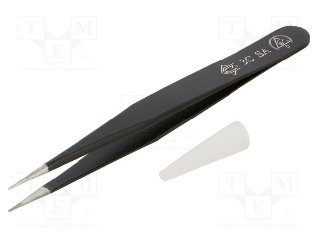 Tweezers; Blade tip shape: sharp; Tweezers len: 110mm; ESD