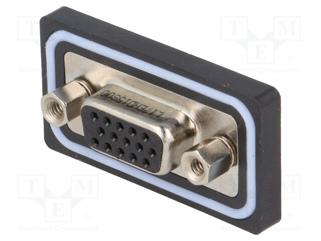 D-Sub HD; PIN: 15; socket; ED-EHD; female; Locking: screws; straight