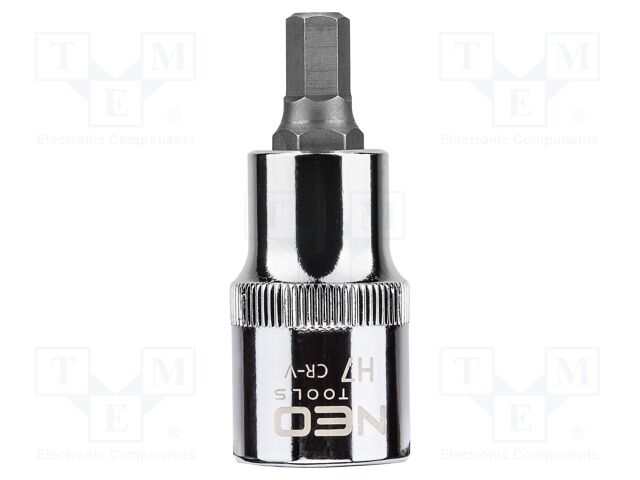 Socket; hex key,socket spanner; HEX 7mm; 1/2"