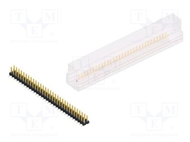 Connector: pin strips; pin header; male; PIN: 62; 2.54mm; SMT; 2x31