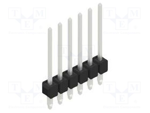 Connector: pin strips; pin header; male; PIN: 6; 2.54mm; THT; 1x6