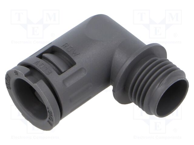 90° angled connector; Thread: metric,outside; polyamide 6