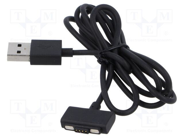 Connector 4 Pos Pogo, Female Cable Assy to USB-A