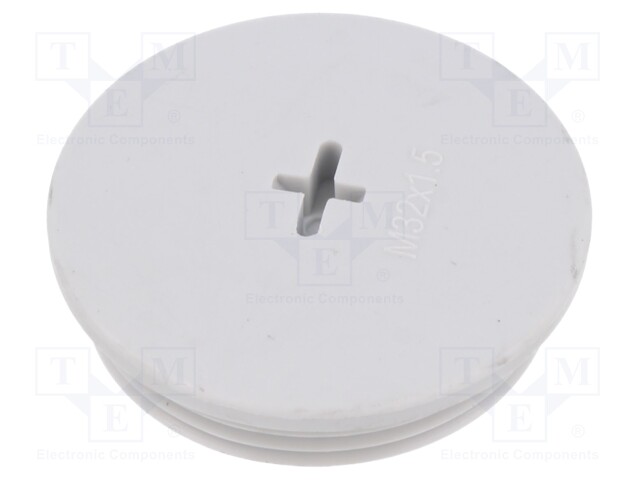 Stopper; polyamide; light grey; IP68; Entrelec; Gland: M32; 8mm