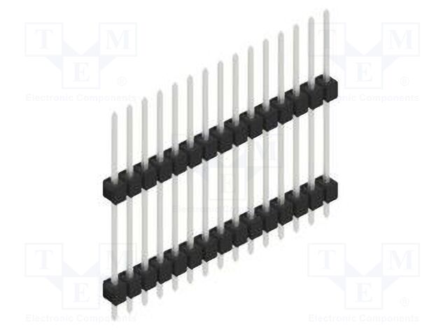 Connector: pin strips; pin header; male; PIN: 15; 2.54mm; THT; 1x15