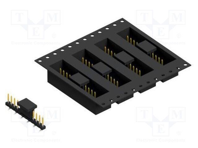 Connector: pin strips; pin header; male; PIN: 12; 2mm; SMT; 1x12