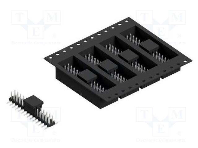 Connector: pin strips; pin header; male; PIN: 28; 2mm; SMT; 2x14
