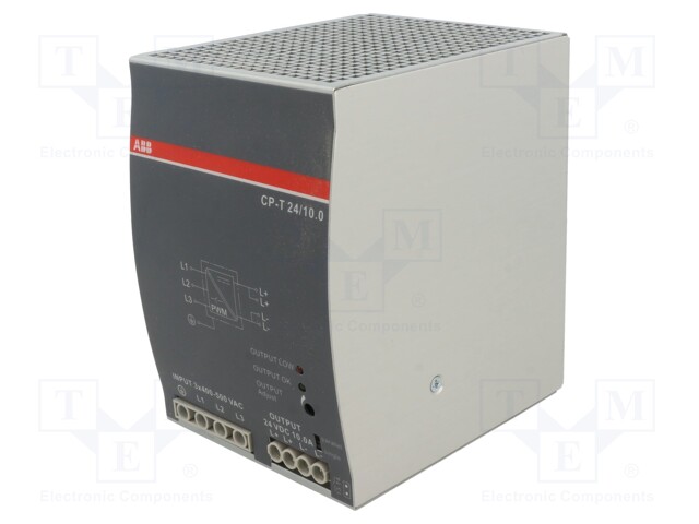 Power supply: switched-mode; 24VDC; 10A; Mounting: DIN