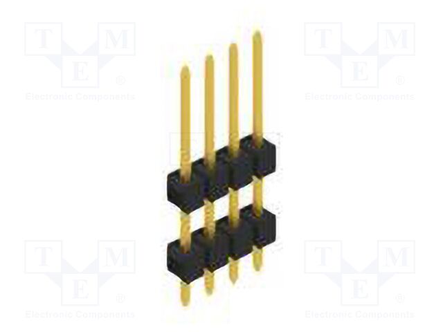 Connector: pin strips; pin header; male; PIN: 4; 2.54mm; THT; 1x4