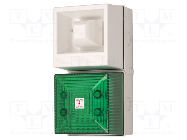 Signaller: lighting-sound; 48VDC; siren,flashing light; LED; IP65