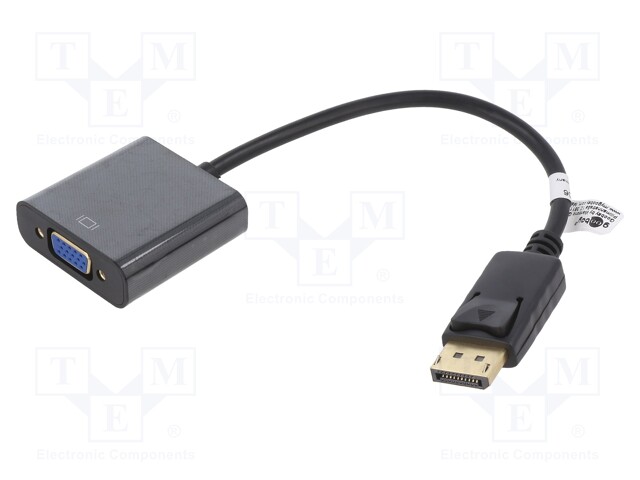 Adapter; DisplayPort 1.1; 0.15m; black; Features: Full HD