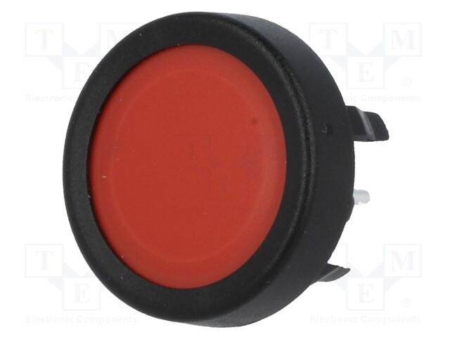 Switch: push-button; Pos: 2; SPST-NO; 0.125A/48VDC; red; Body: black