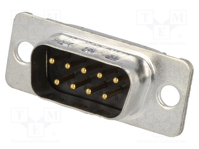 D-Sub; PIN: 9; plug; male; screw terminal; for cable; gold-plated