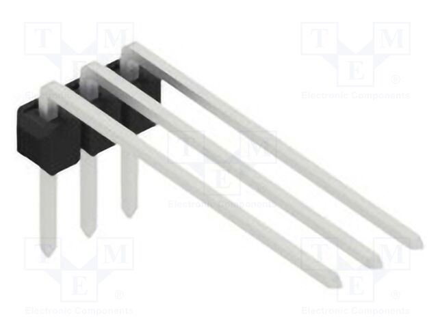 Connector: pin strips; pin header; male; PIN: 3; 2.54mm; THT; 1x3