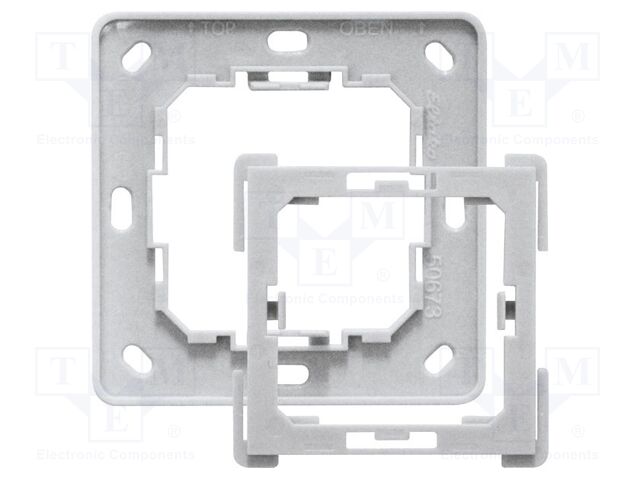 Mounting plate with frame; grey