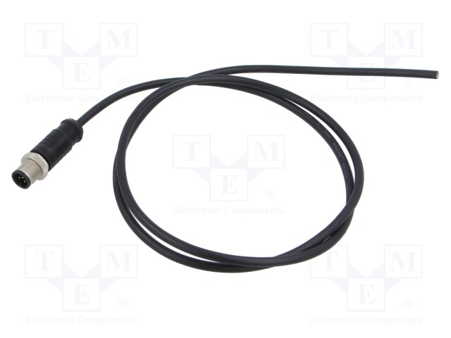 Connector: M12; plug; male; straight; Plating: gold-plated; cables