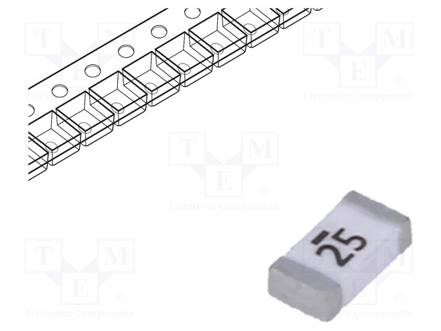 Fuse: fuse; 25A; 63VDC; SMD; ceramic; Case: SMD; CQ