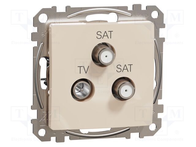TV-SAT-SAT socket ending; IP20; beige; Sedna; Illumin: none; 4dB
