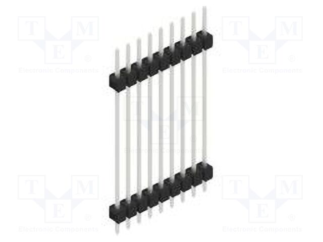 Connector: pin strips; pin header; male; PIN: 9; 2.54mm; THT; 1x9