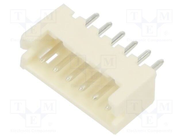 Connector: wire-board; DF13; socket; on PCBs; male; PIN: 6; THT