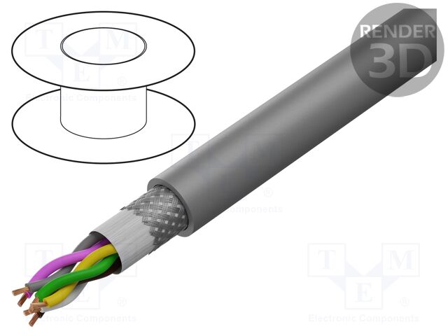 Wire: control cable; SUPER-PAAR-TRONIC-C-PUR; 3x2x0,25mm2; PUR
