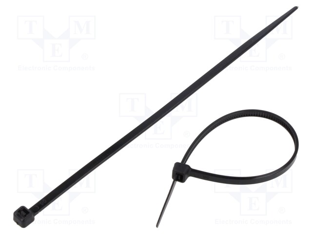 Cable tie; L: 150mm; W: 3.45mm; polyamide; black; 100pcs; -35÷85°C