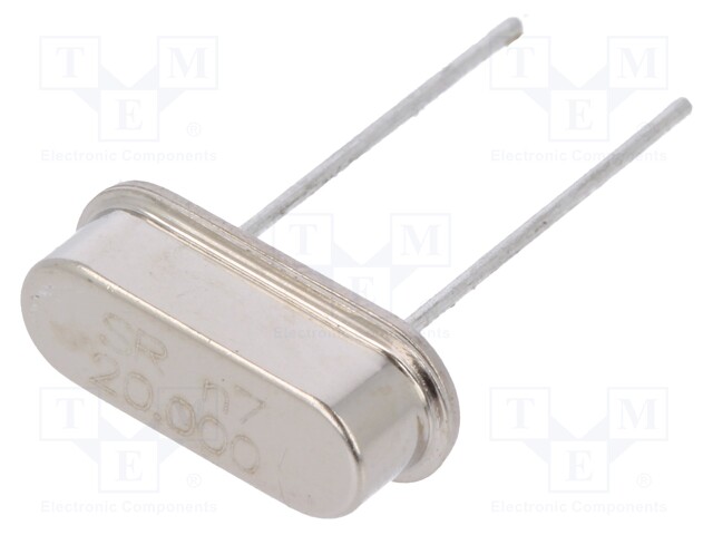 Resonator: quartz; 20MHz; ±30ppm; 20pF; THT; HC49-S