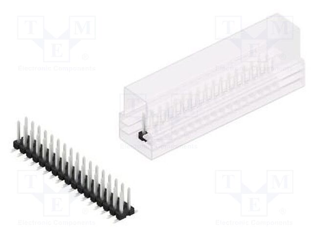 Connector: pin strips; pin header; male; PIN: 34; 2.54mm; SMT; 2x17