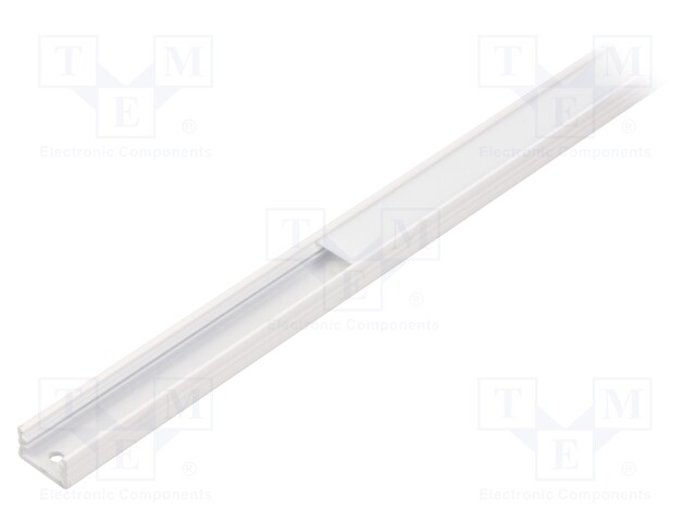 Profiles for LED modules; white; surface; white; L: 1m; aluminium