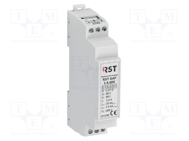 Surge arrester; In 8/20us: 20kA; for DIN rail mounting; -40÷80°C