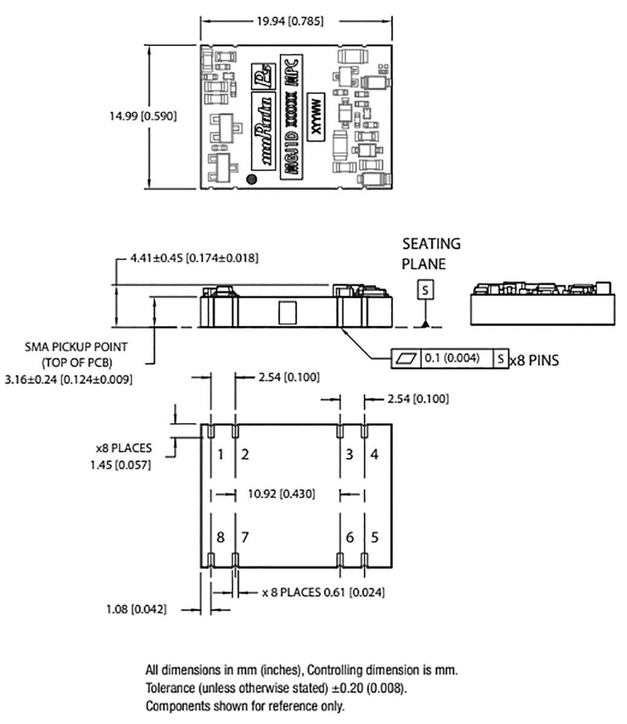 Converter: DC/DC; 1W; Uin: 21.6÷26.4V; Uout: 15VDC; Uout2: -5VDC
