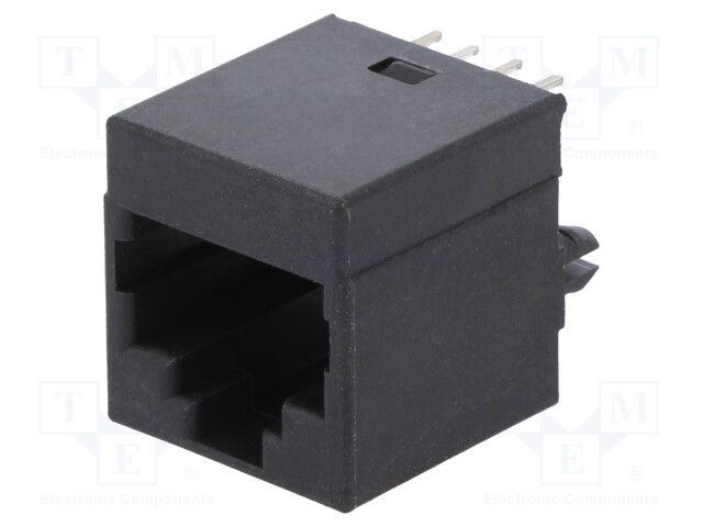 Socket; RJ45; PIN: 8; Cat: 5; Layout: 8p8c; THT; straight