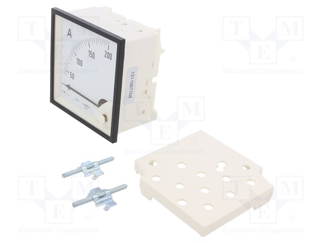 Meter; on panel; analogue; 0÷200A; True RMS; Class: 1,5; 40÷72Hz