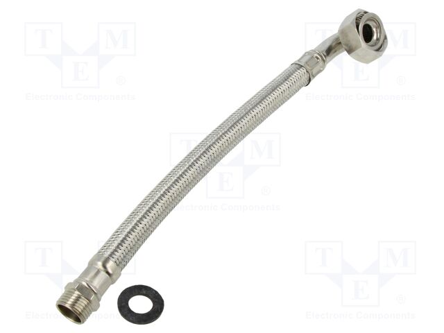 Angled anti-vibration hose; 0.3m; Hydraulic connection: 1"