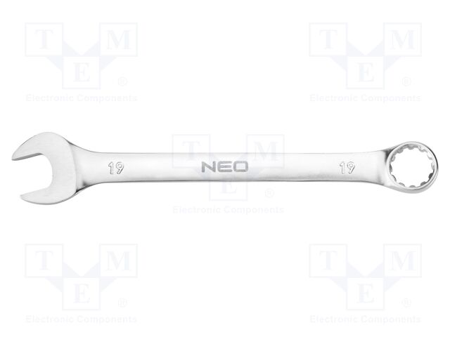 Wrench; combination spanner; 19mm; Chrom-vanadium steel; L: 230mm