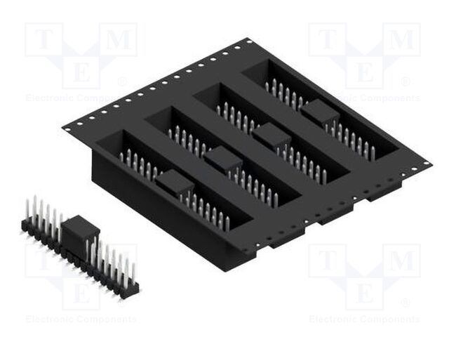 Connector: pin strips; pin header; male; PIN: 32; 2.54mm; SMT; 2x16