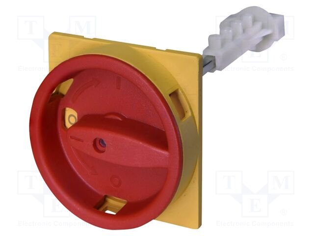 Door coupling rotary handle; IP55; 130mm; red-yellow